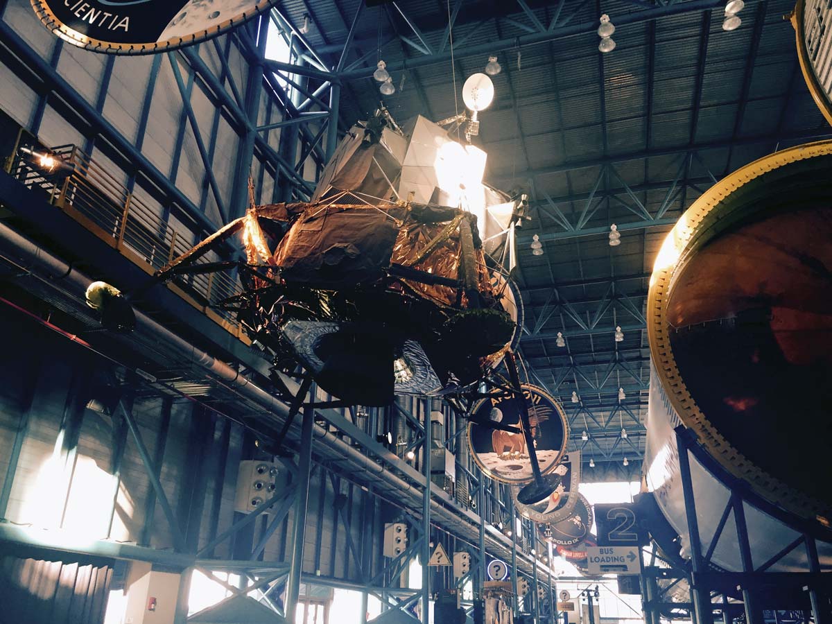 Apollo Lunar Module (LM-9) on display at Kennedy Space Center